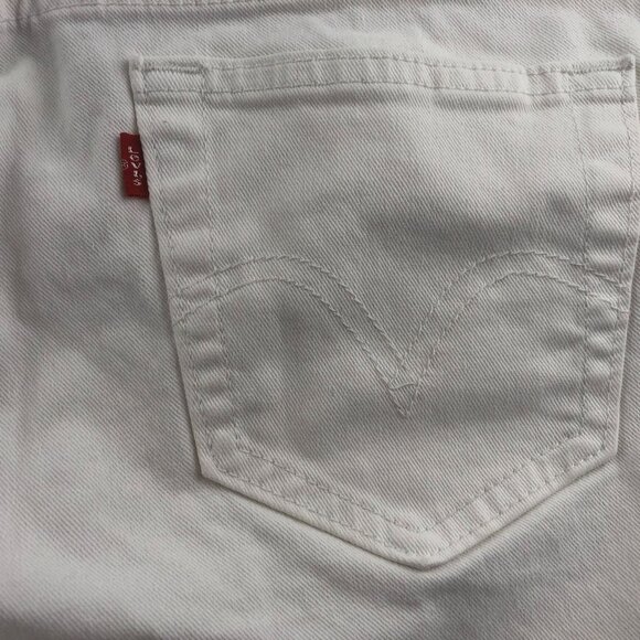 Vintage Levi's Women's 515 Jeans Size 12 White Denim Cotton Wide Leg Classic Cas - Picture 12 of 15